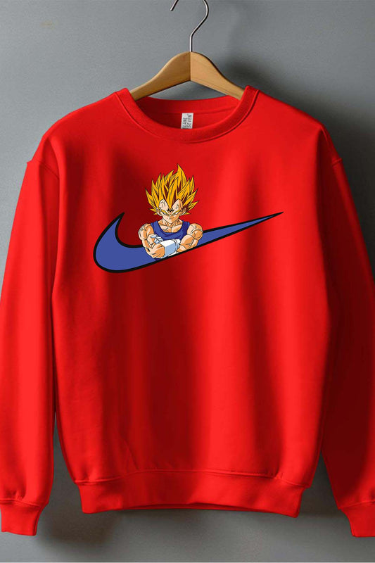 COULEUR:Rouge|Sweat Col Rond Garçon | virgule vegeta Rouge
