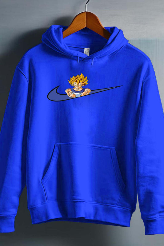 COULEUR:Bleu Roi|Sweat Capuche Homme | virgule vegeta Bleu Roi