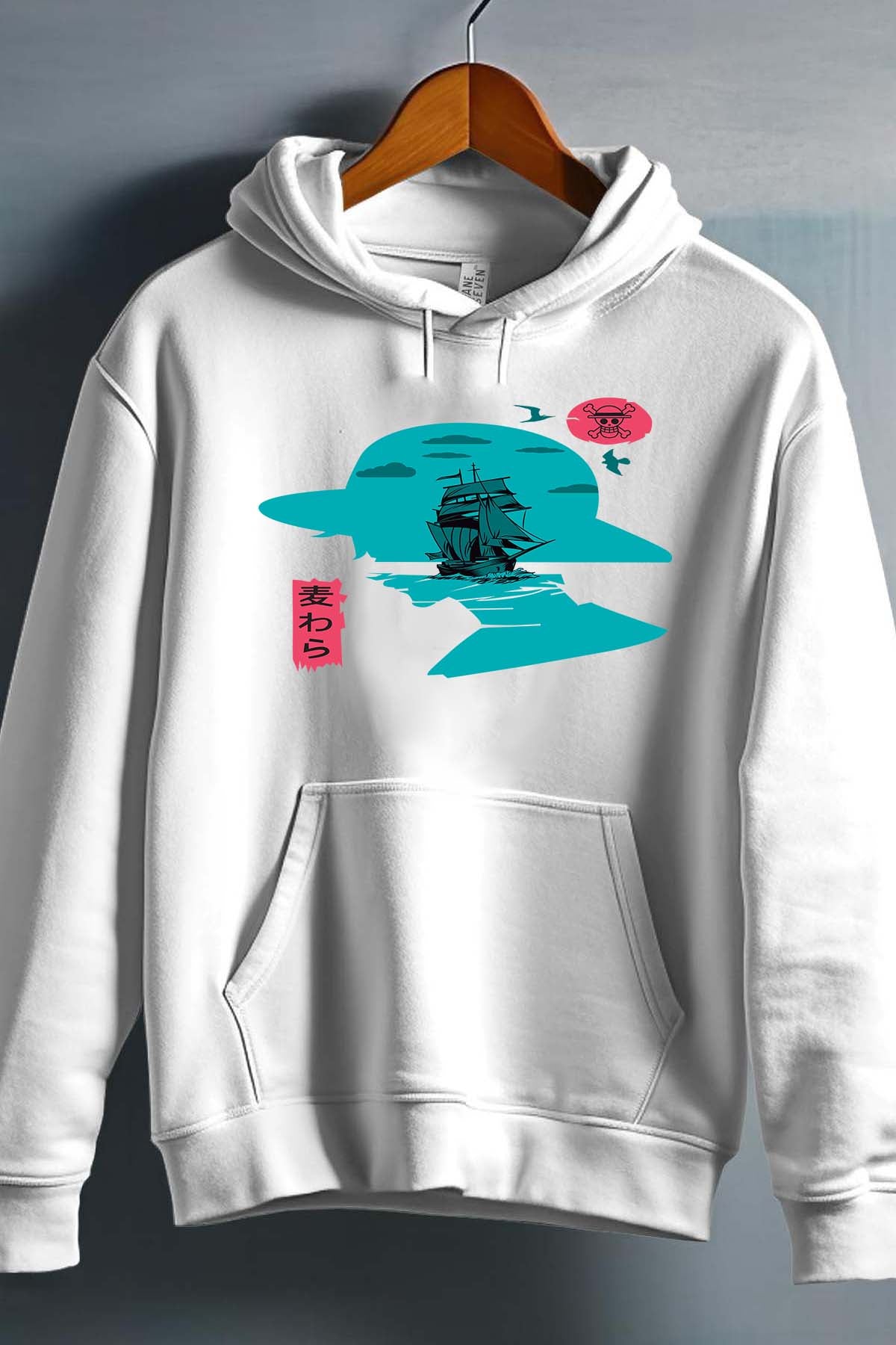 COULEUR:Blanc|Sweat Capuche Homme | 1PIECE Head Horizon Blanc