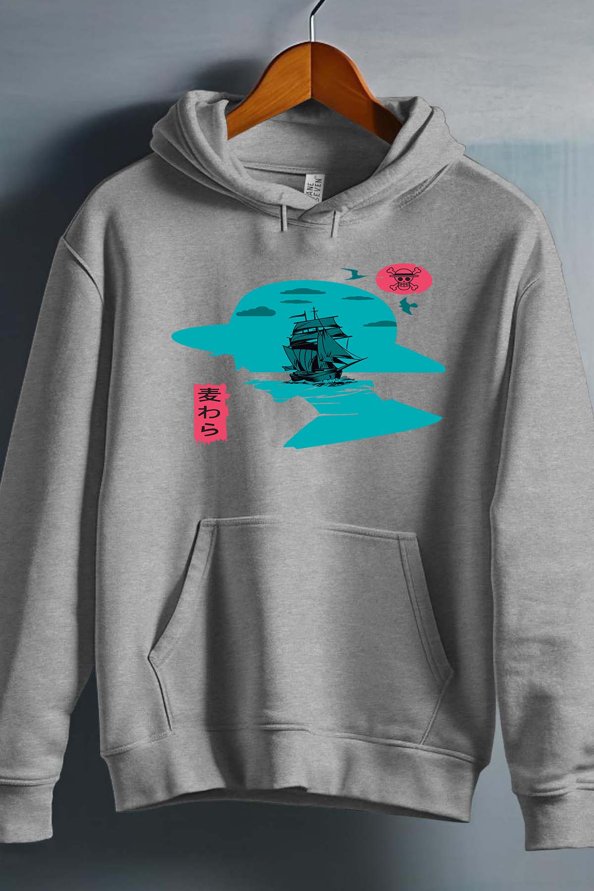 COULEUR:Gris|Sweat Capuche Homme | 1PIECE Head Horizon Gris