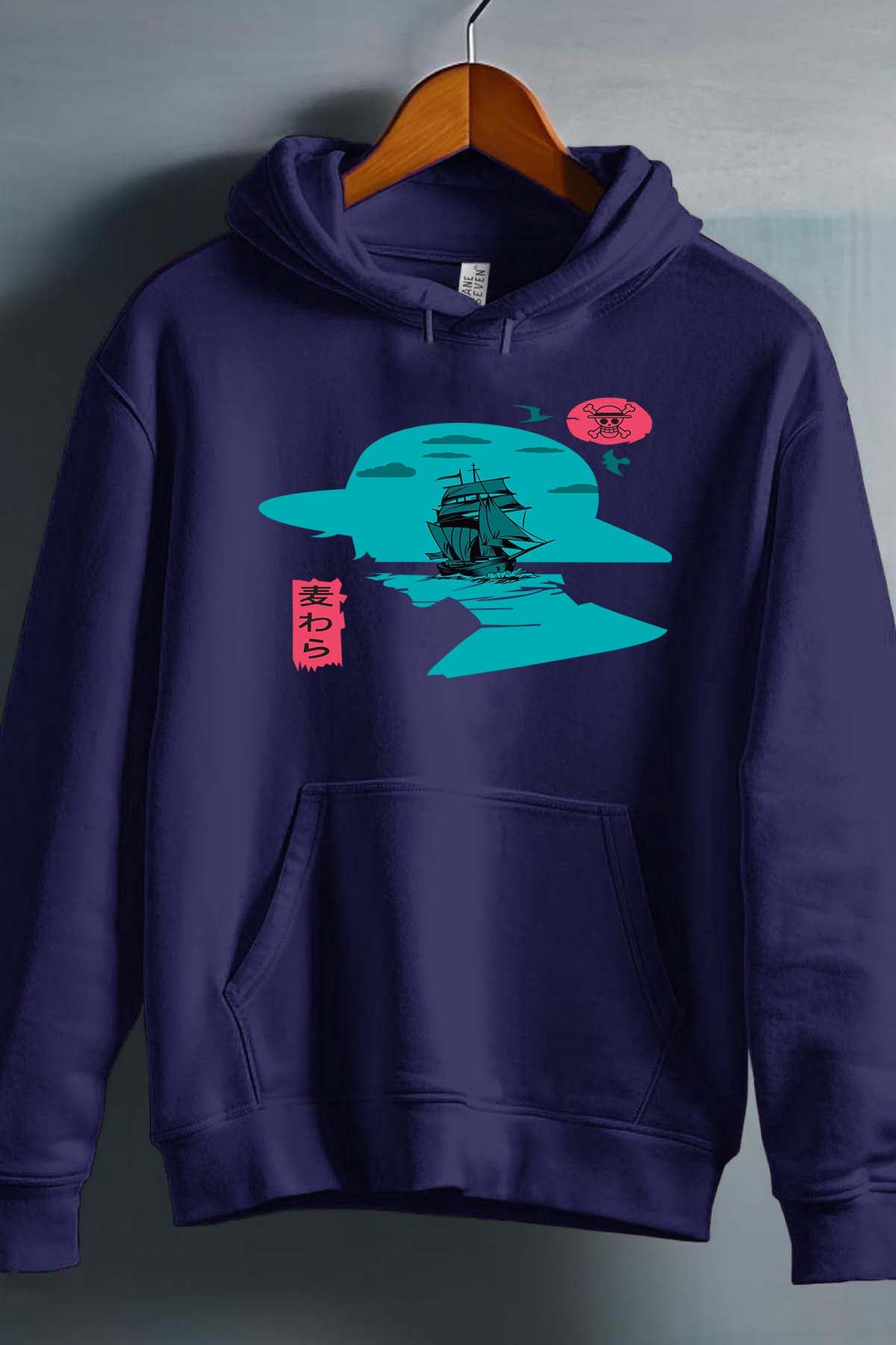 COULEUR:Marine|Sweat Capuche Homme | 1PIECE Head Horizon Marine