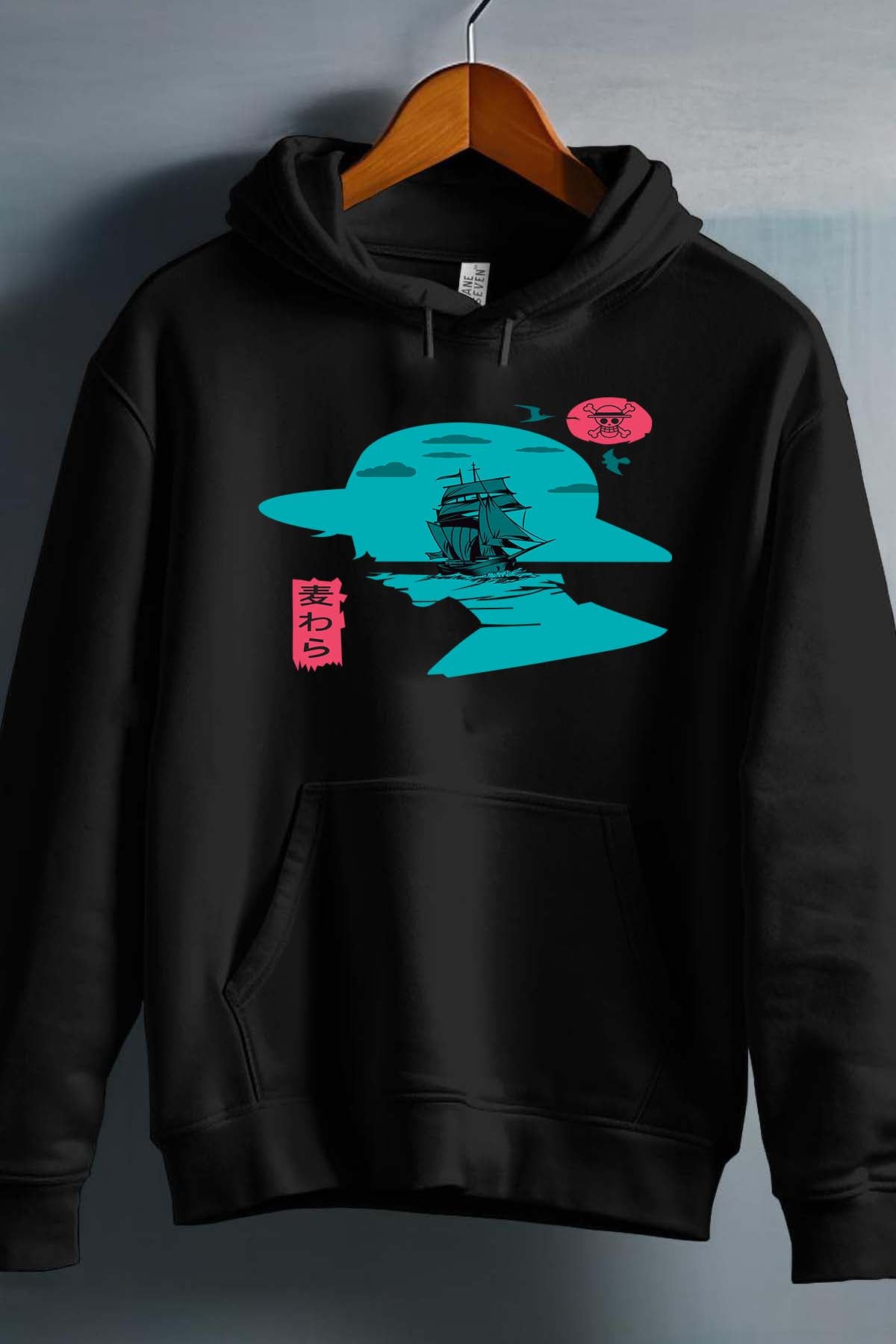 COULEUR:Noir|Sweat Capuche Homme | 1PIECE Head Horizon Noir