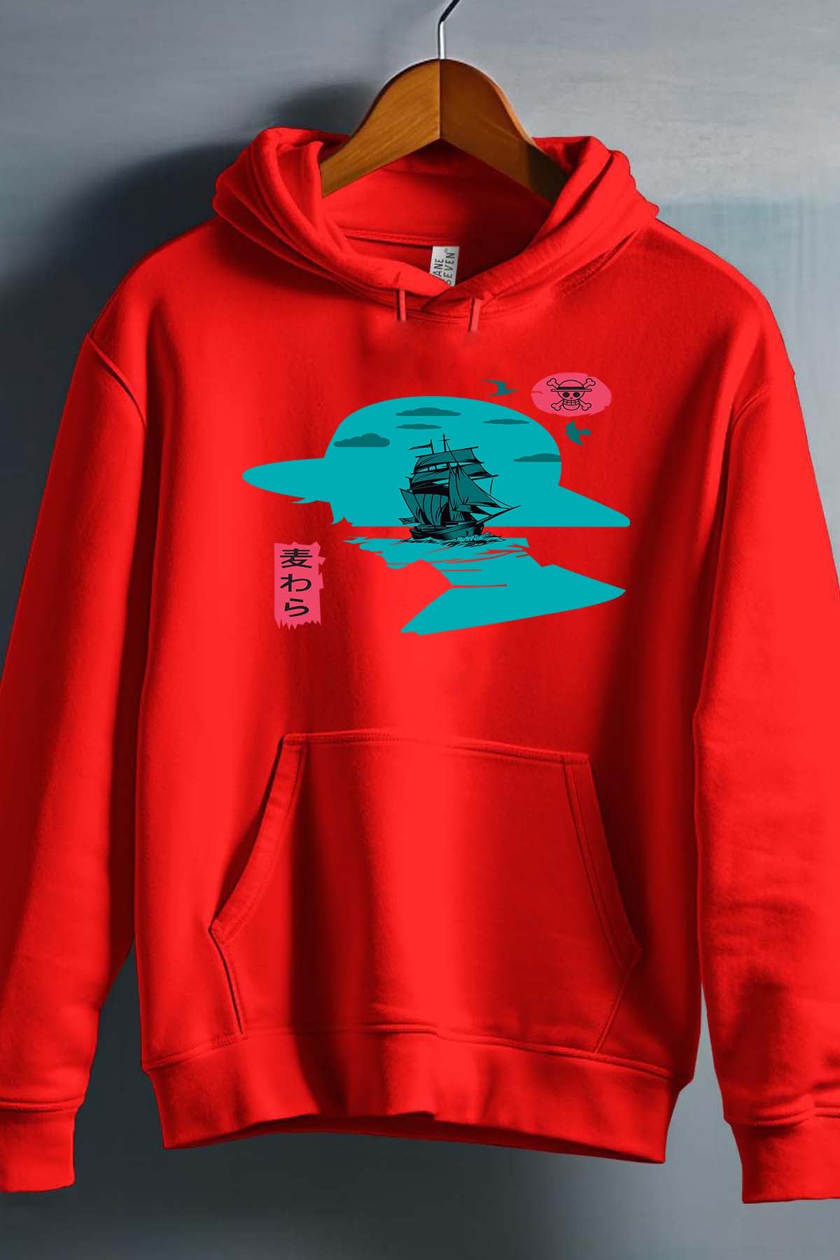 COULEUR:Rouge|Sweat Capuche Homme | 1PIECE Head Horizon Rouge