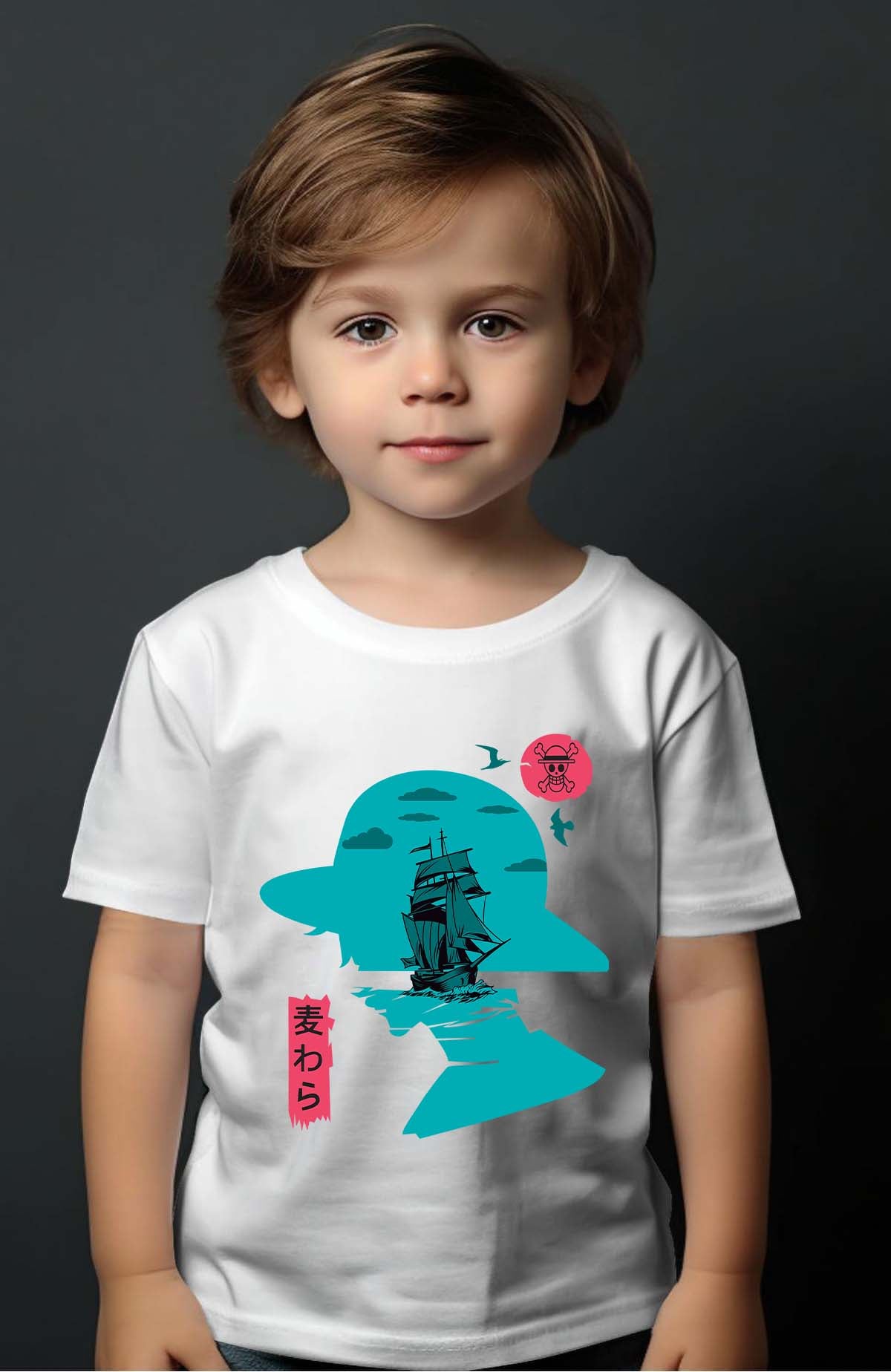COULEUR:Blanc|T-shirt Garçon | 1PIECE Head Horizon Blanc