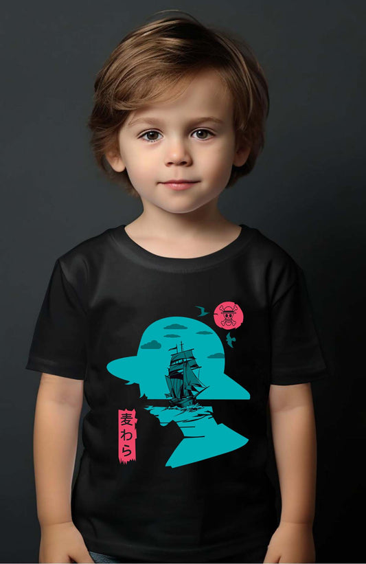 COULEUR:Noir|T-shirt Garçon | 1PIECE Head Horizon Noir