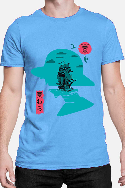 COULEUR:Bleu Ciel|T-shirt Homme | 1PIECE Head Horizon Bleu Ciel