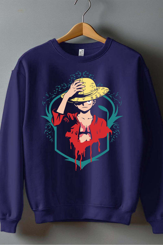 COULEUR:Marine|Sweat Col Rond Garçon | 1ne Piece AVR 04 Marine