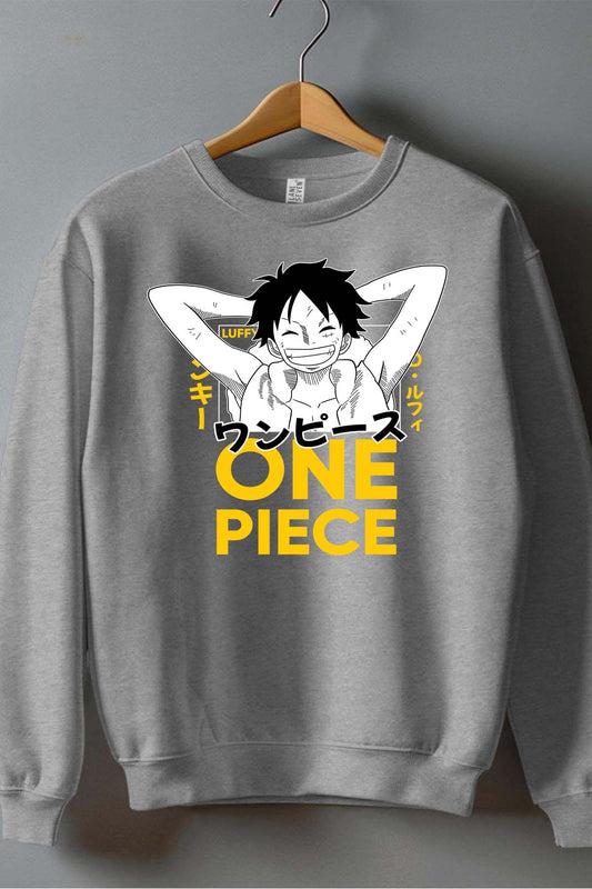 COULEUR:Gris|Sweat Col Rond Garçon | 1ne Piece AVR 06 Gris