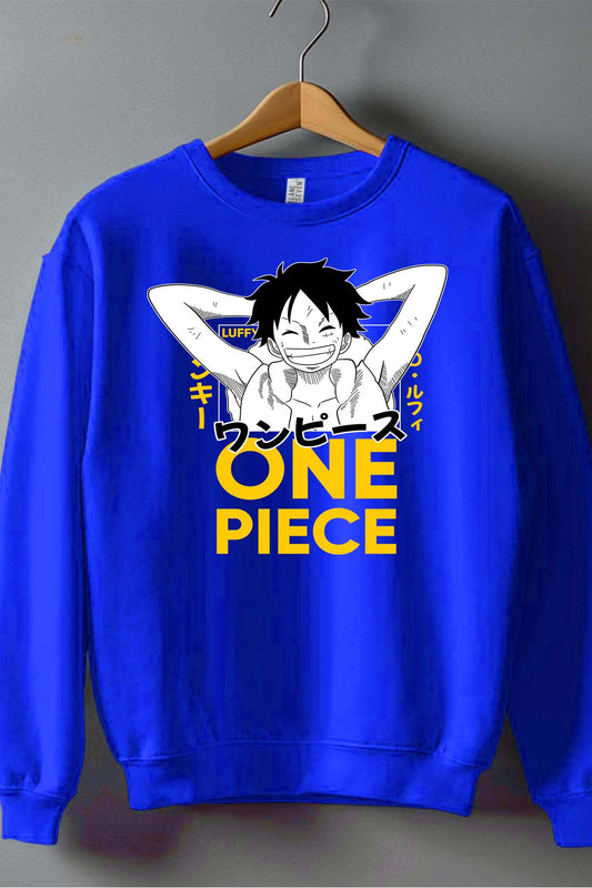 COULEUR:Bleu Roi|Sweat Col Rond Homme | 1ne Piece AVR 06 Bleu Roi