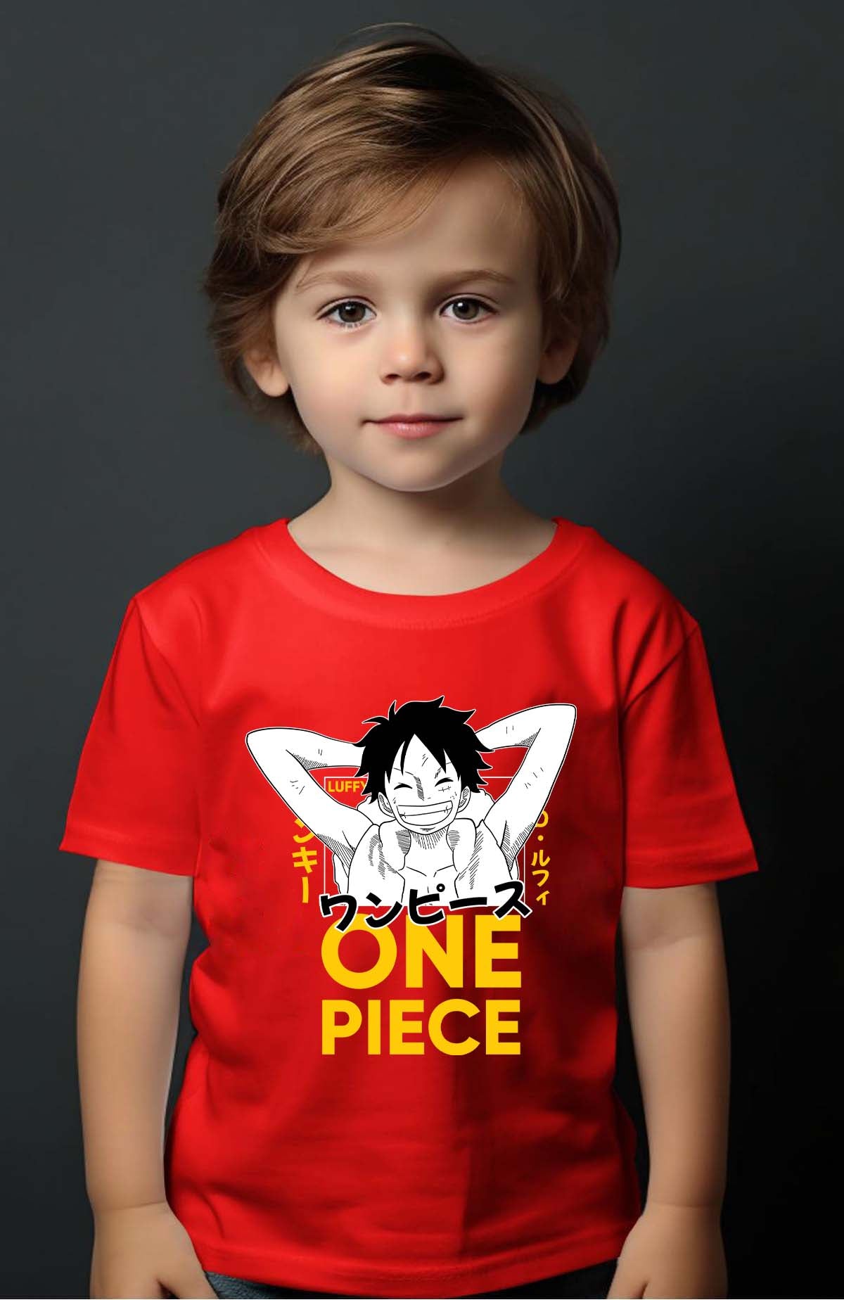 COULEUR:Rouge|T-shirt Garçon | 1ne Piece AVR 06 Rouge