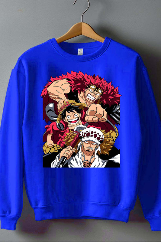 COULEUR:Bleu Roi|Sweat Col Rond Homme | 1ne Piece AVR 11 Bleu Roi