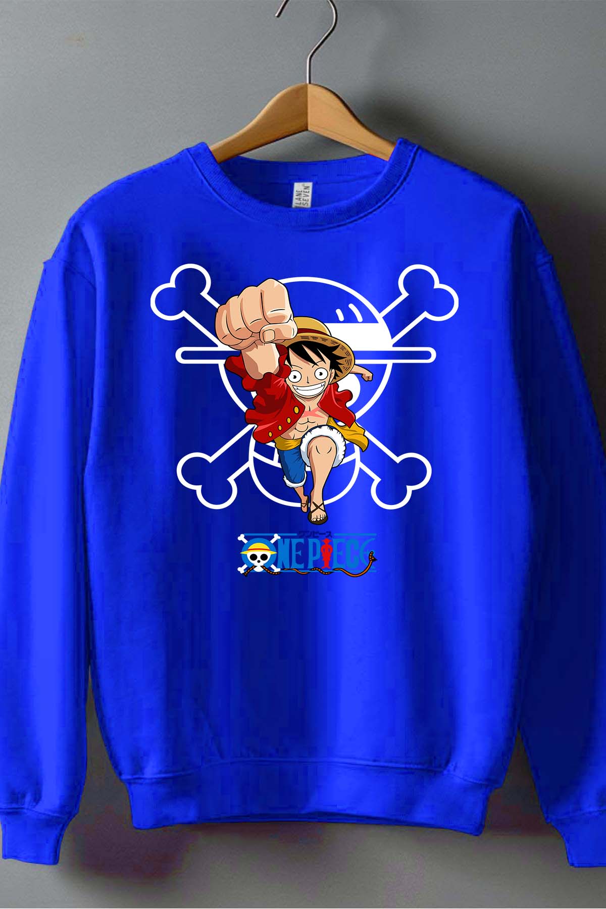 COULEUR:Bleu Roi|Sweat Col Rond Garçon | 1ne Piece AVR 13 Bleu Roi