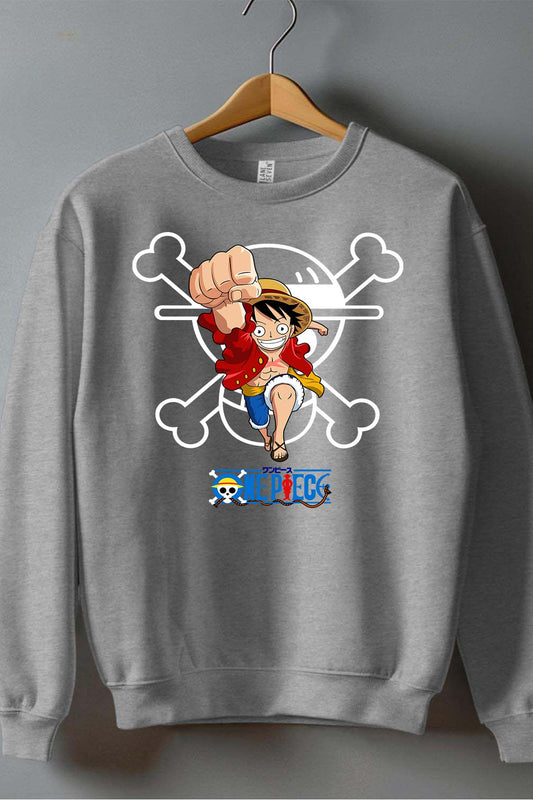 COULEUR:Gris|Sweat Col Rond Garçon | 1ne Piece AVR 13 Gris
