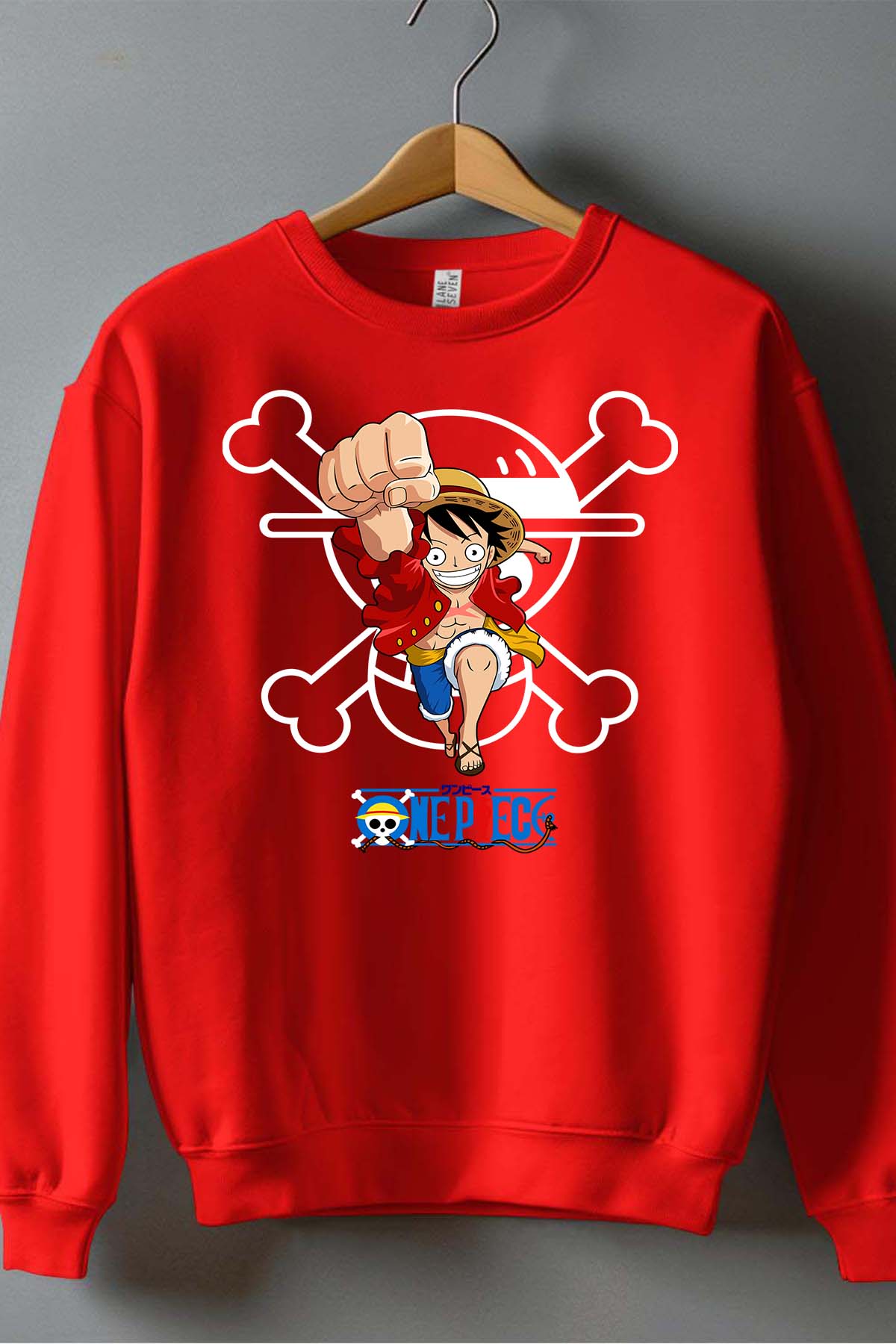 COULEUR:Rouge|Sweat Col Rond Garçon | 1ne Piece AVR 13 Rouge