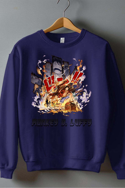COULEUR:Marine|Sweat Col Rond Garçon | 1ne Piece AVR 21 Marine