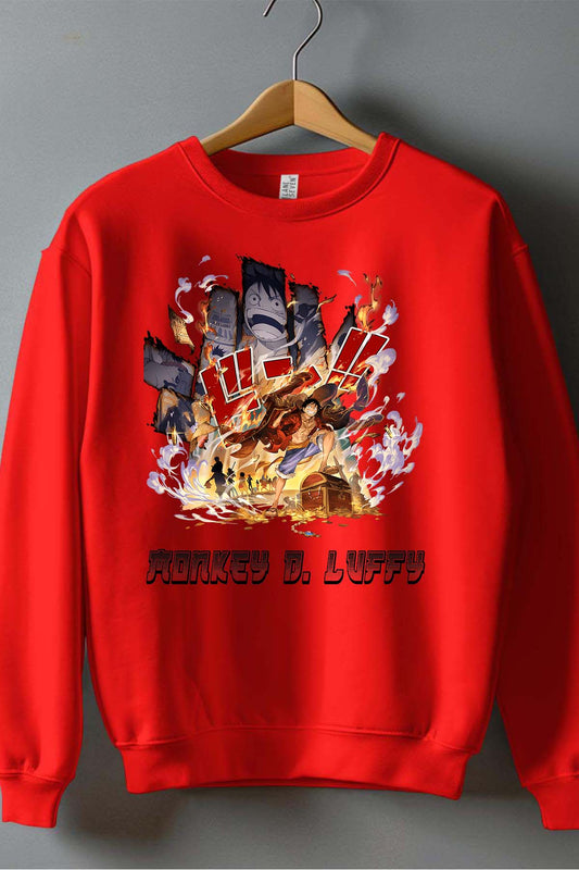 COULEUR:Rouge|Sweat Col Rond Garçon | 1ne Piece AVR 21 Rouge