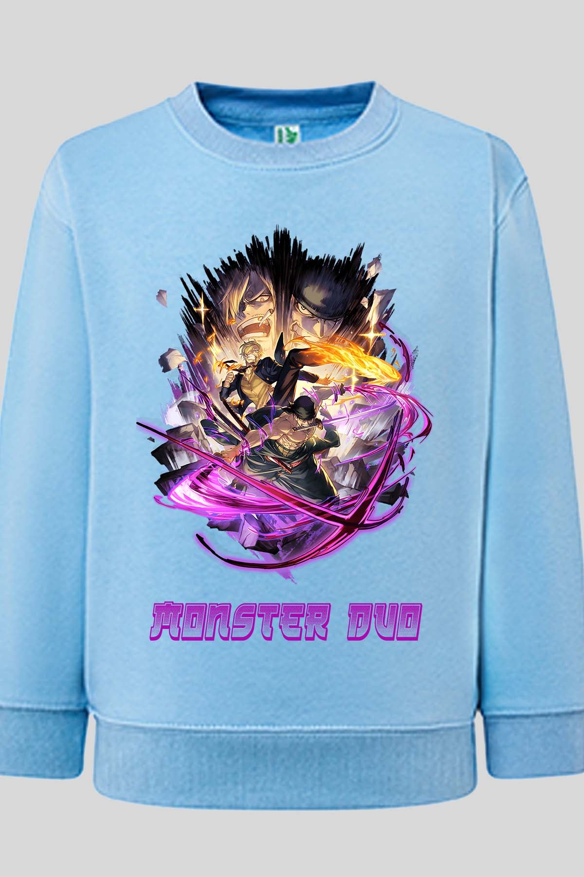 COULEUR:Bleu Ciel|Sweat Col Rond Garçon | 1ne Piece AVR 24 Bleu Ciel