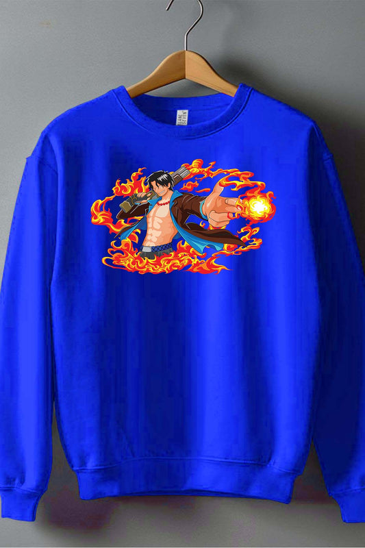 COULEUR:Bleu Roi|Sweat Col Rond Homme | 1ne Piece AVR 25 Bleu Roi