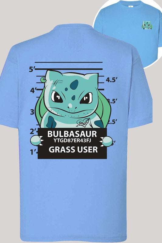 COULEUR:Bleu Ciel|T-shirt Garçon | Accusé Bulbizarre Bleu Ciel