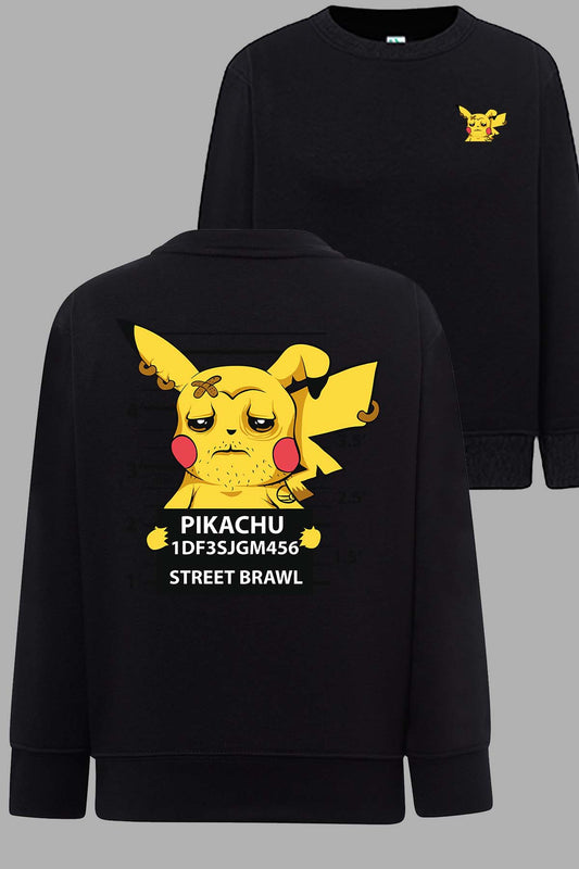 COULEUR:Noir|Sweat Col Rond Garçon | Accusé pikachu Noir