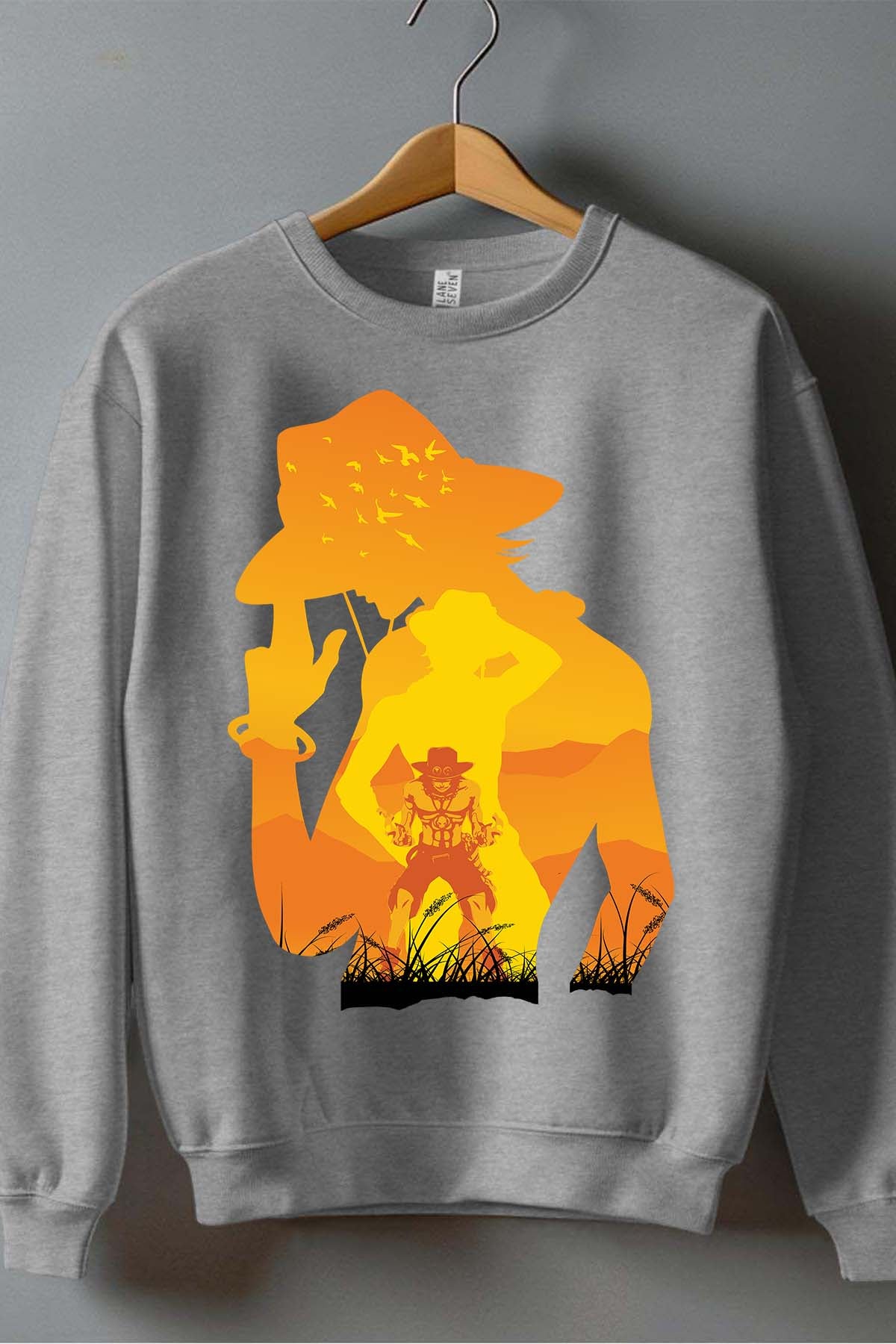 COULEUR:Gris|Sweat Col Rond Garçon | Ace Ombre Gris