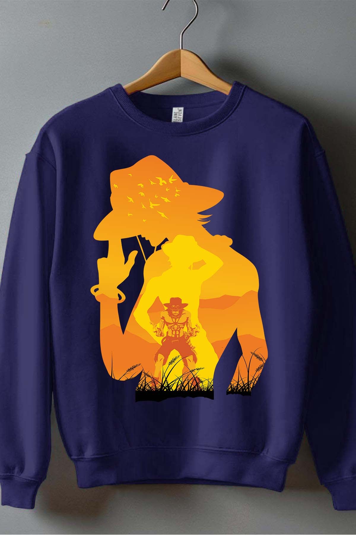 COULEUR:Marine|Sweat Col Rond Garçon | Ace Ombre Marine