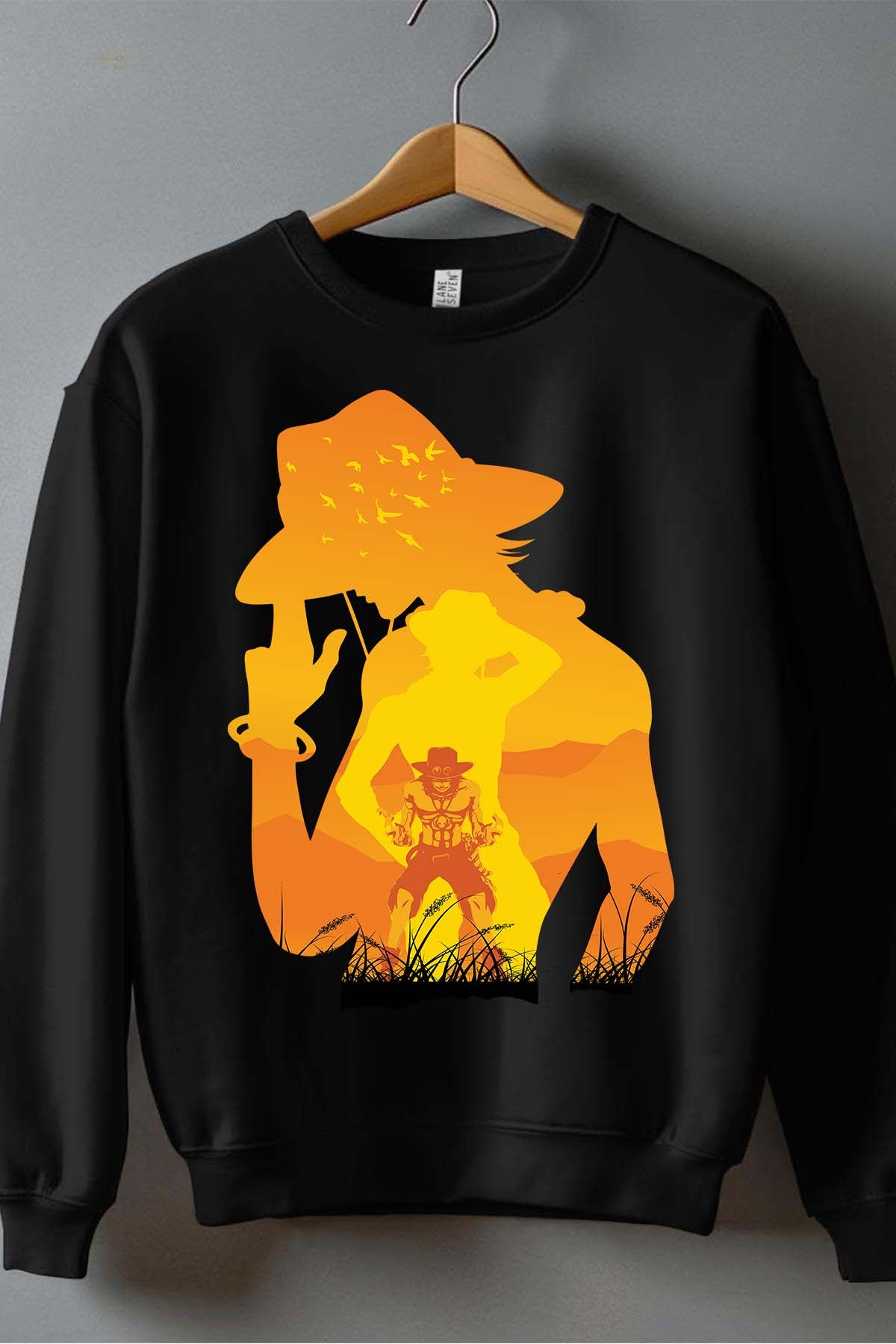 COULEUR:Noir|Sweat Col Rond Garçon | Ace Ombre Noir