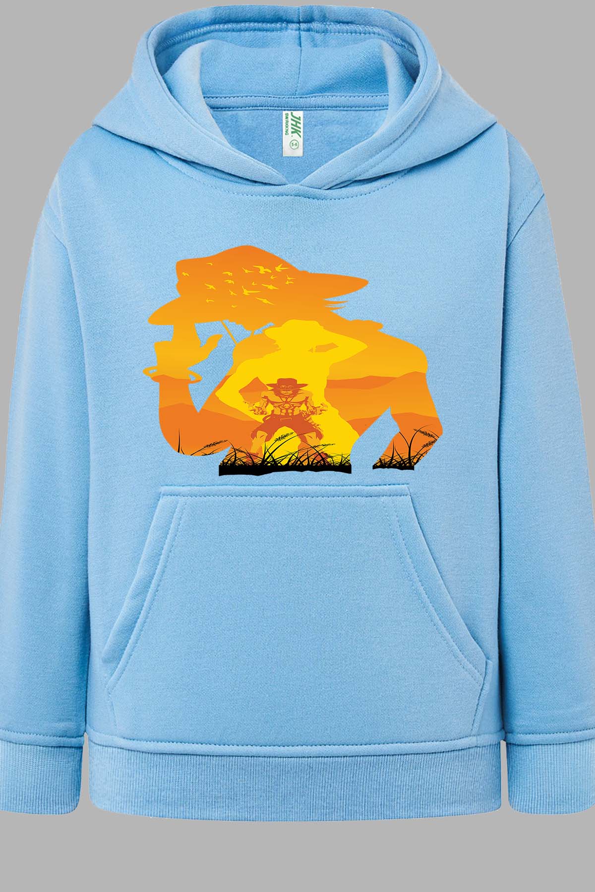 COULEUR:Bleu Ciel|Sweat Capuche Garçon | Ace Ombre Bleu Ciel
