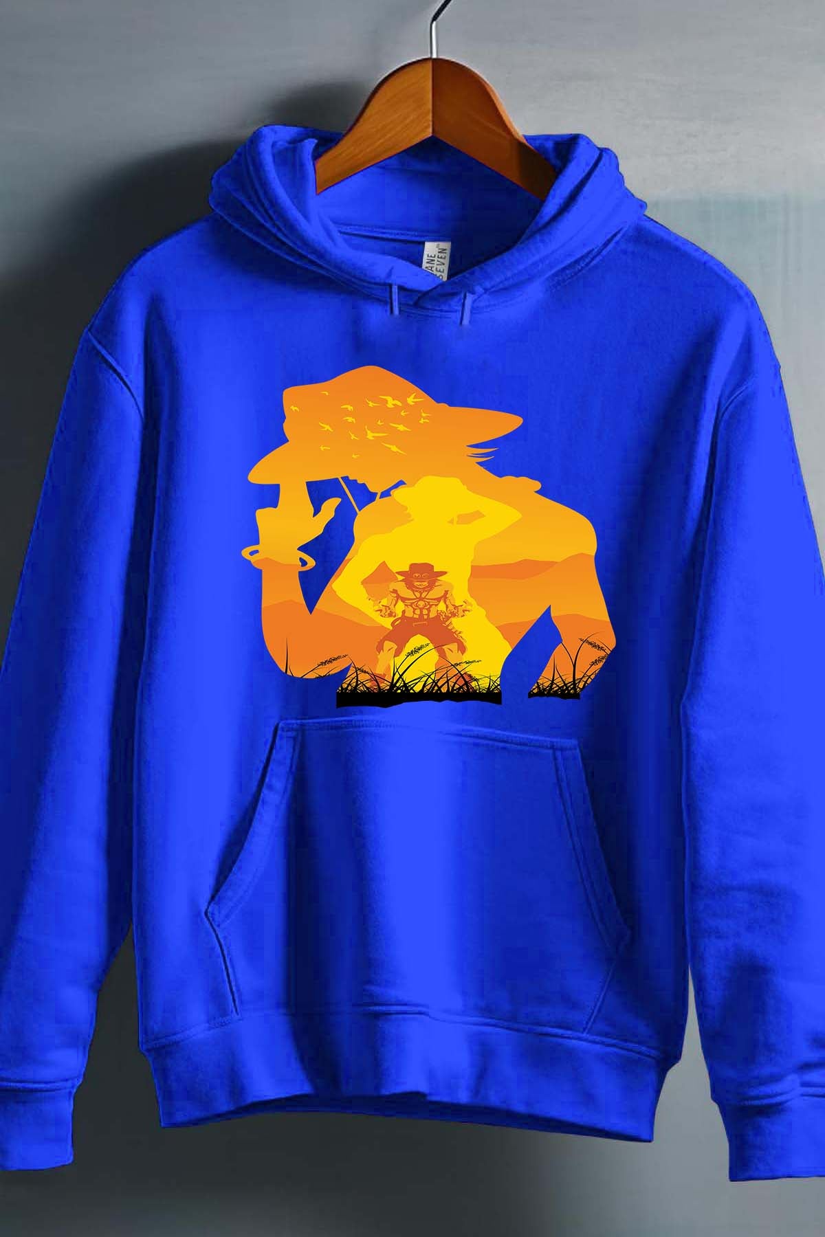COULEUR:Bleu Roi|Sweat Capuche Garçon | Ace Ombre Bleu Roi
