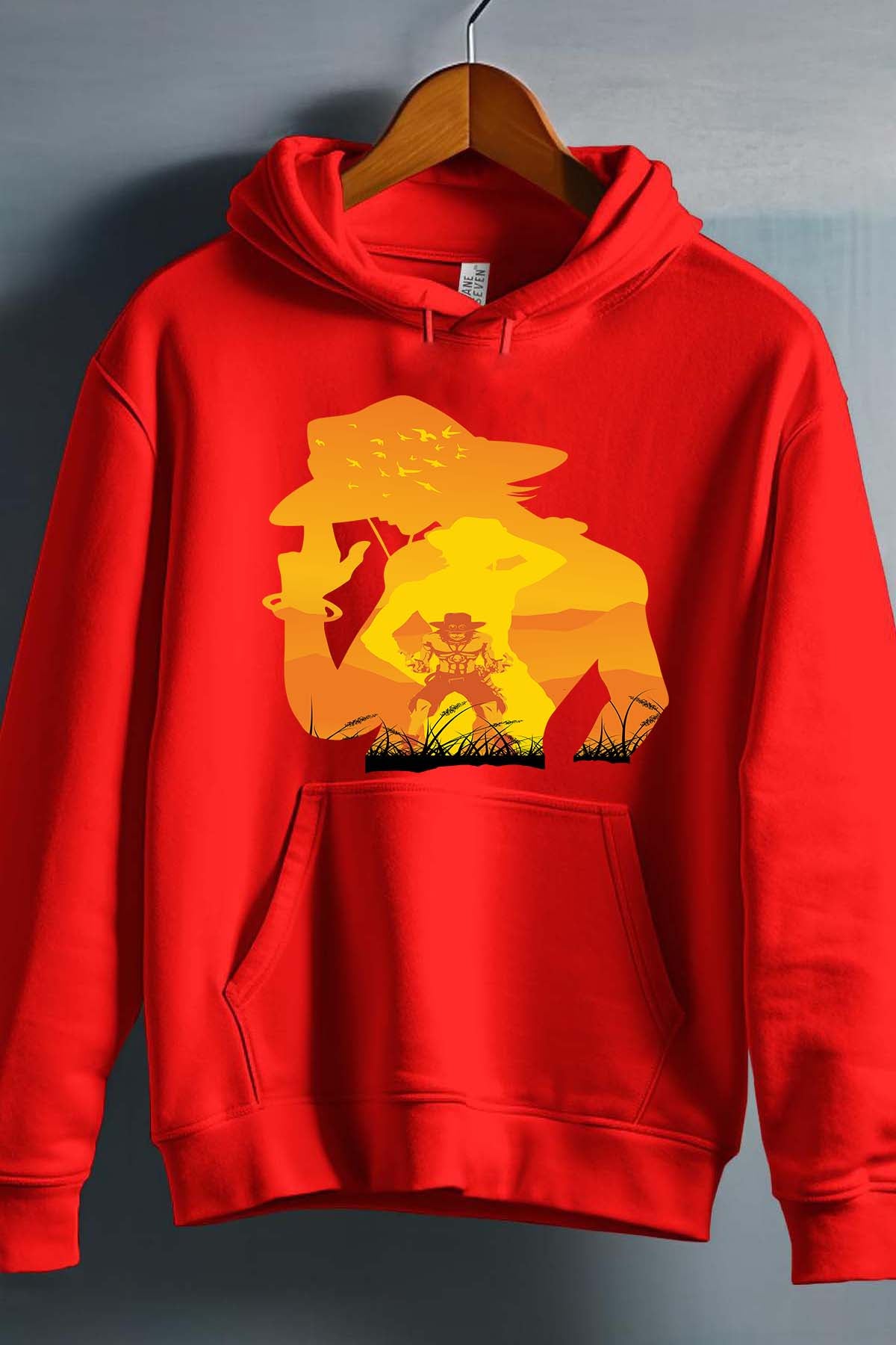 COULEUR:Rouge|Sweat Capuche Garçon | Ace Ombre Rouge