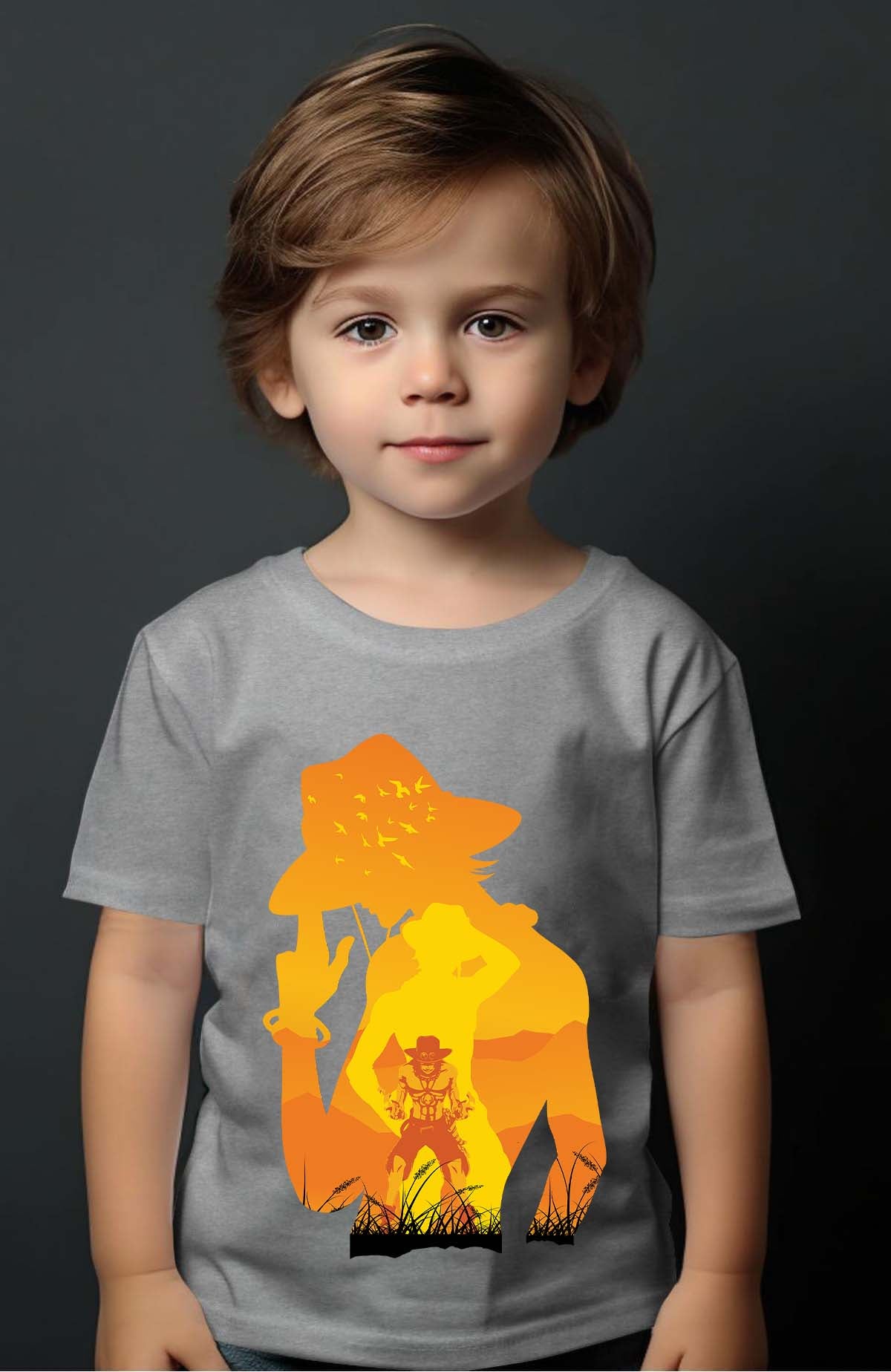 COULEUR:Gris|T-shirt Garçon | Ace Ombre Gris