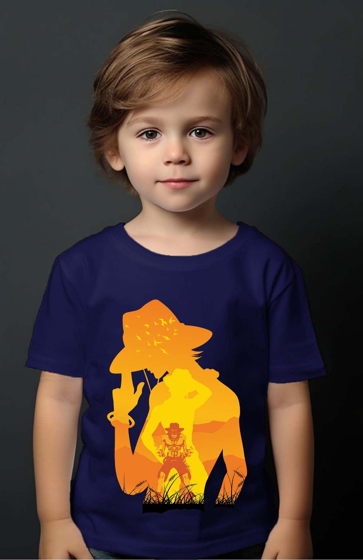 COULEUR:Marine|T-shirt Garçon | Ace Ombre Marine
