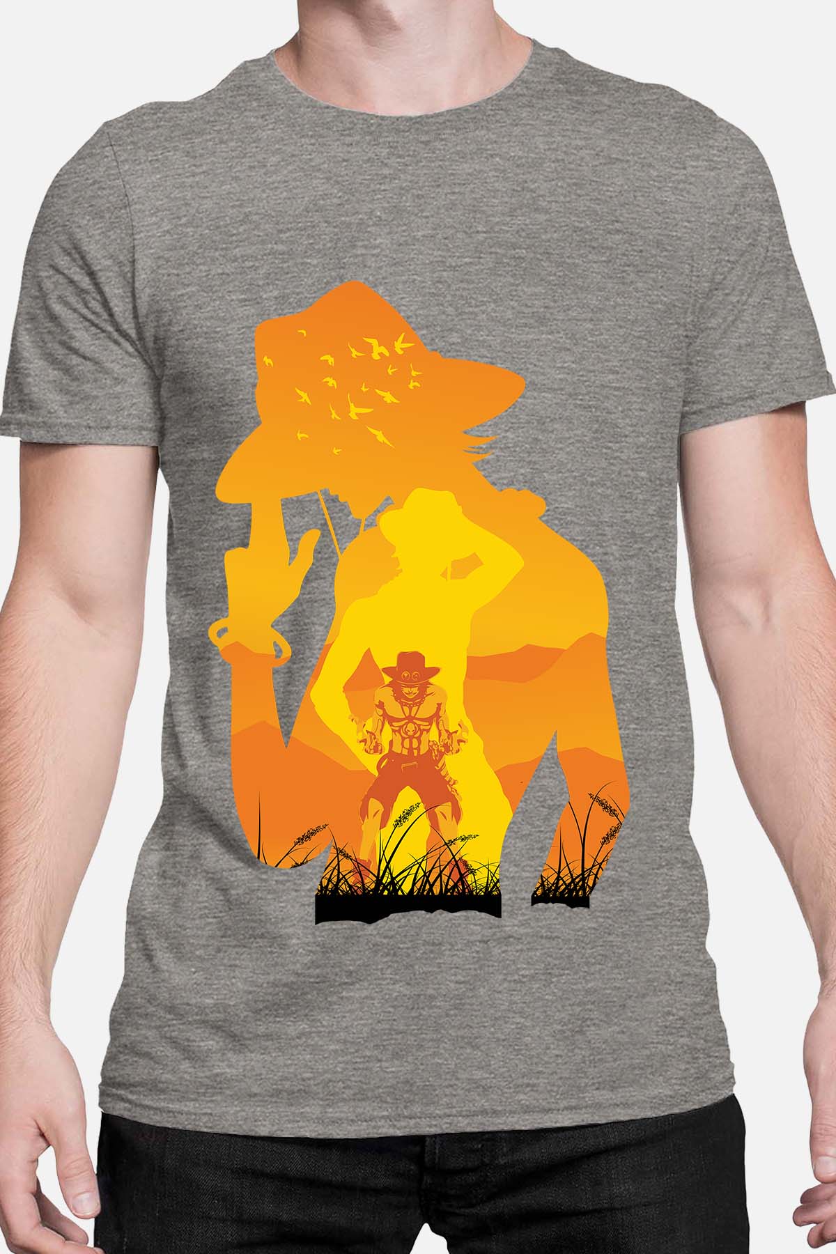 COULEUR:Gris|T-shirt Homme | Ace Ombre Gris