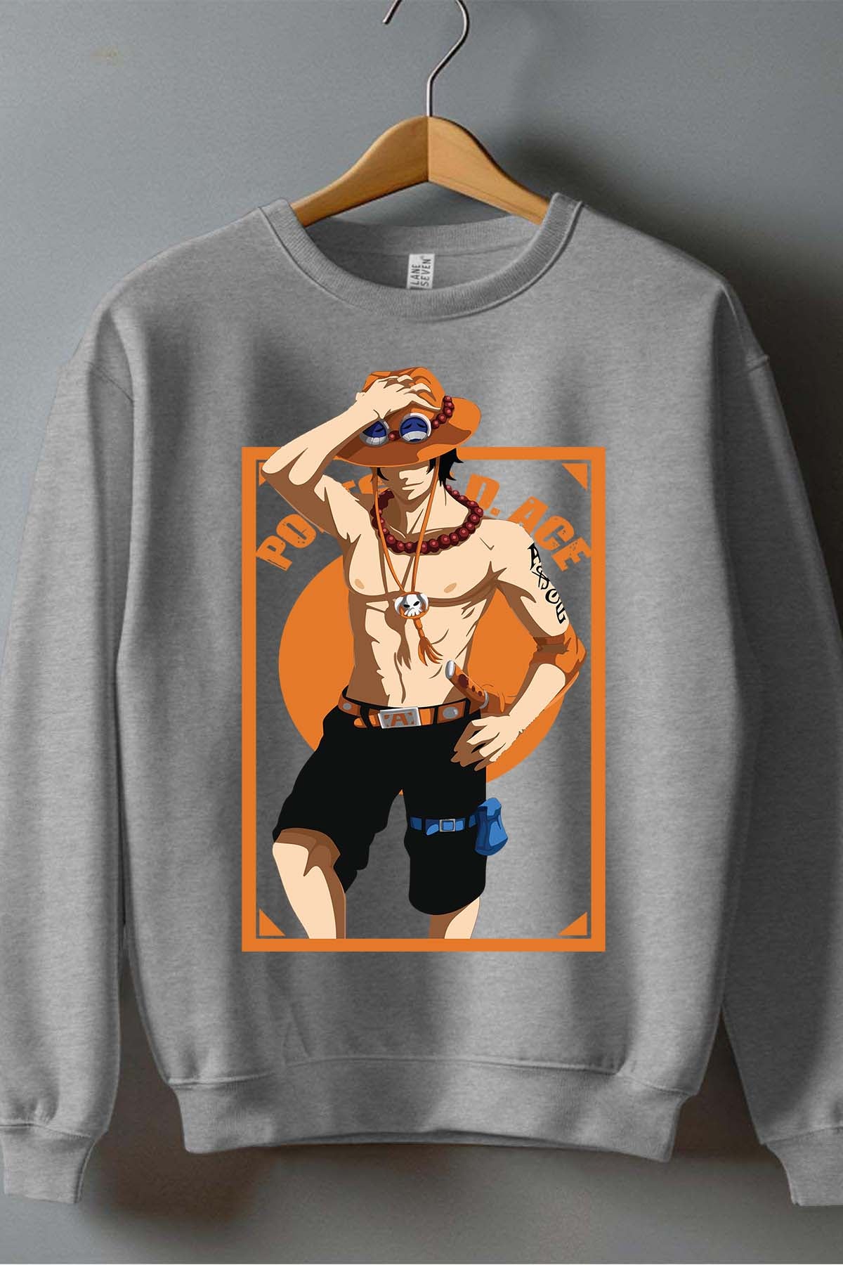 COULEUR:Gris|Sweat Col Rond Homme | Ace Style Gris