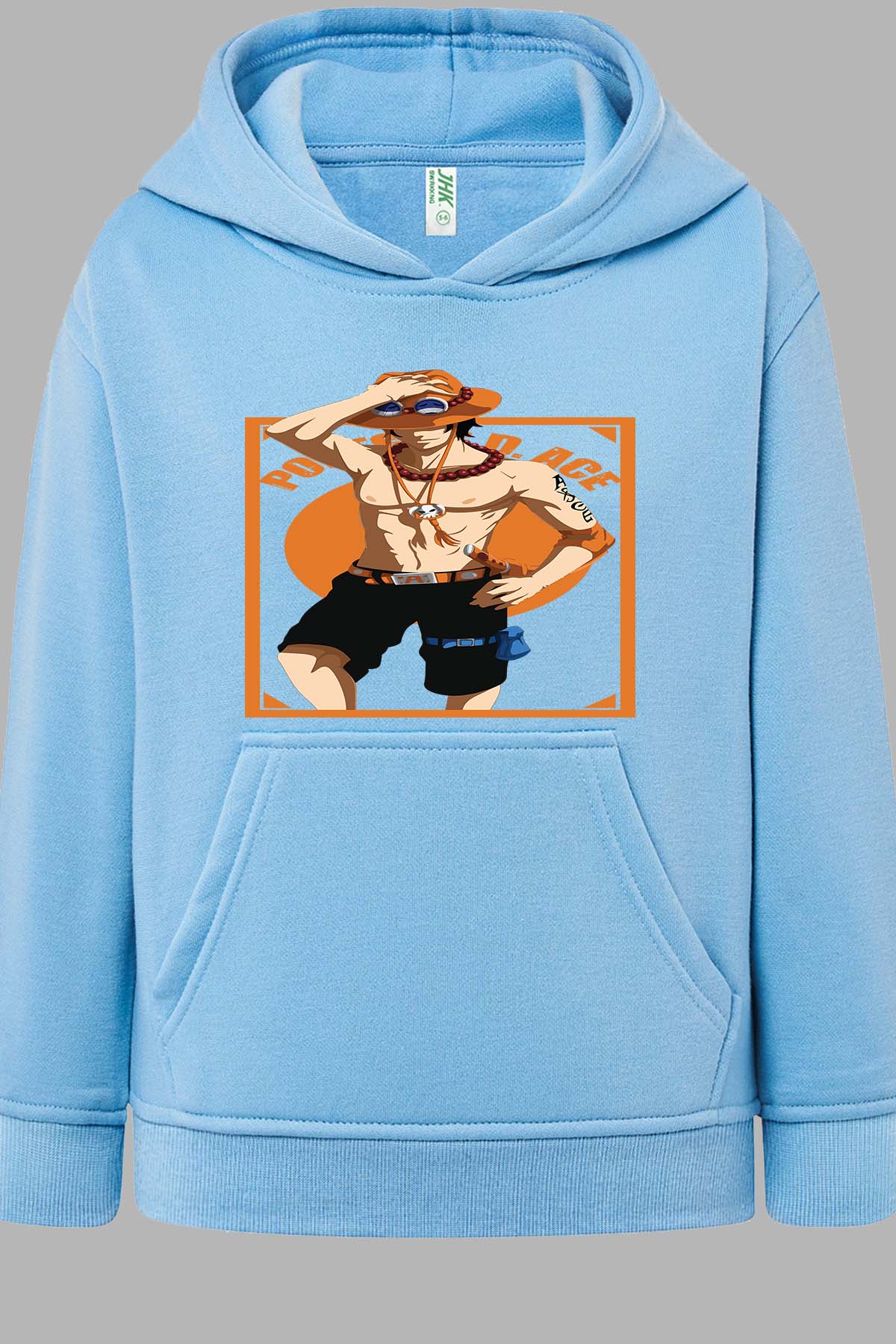 COULEUR:Bleu Ciel|Sweat Capuche Garçon | Ace Style Bleu Ciel