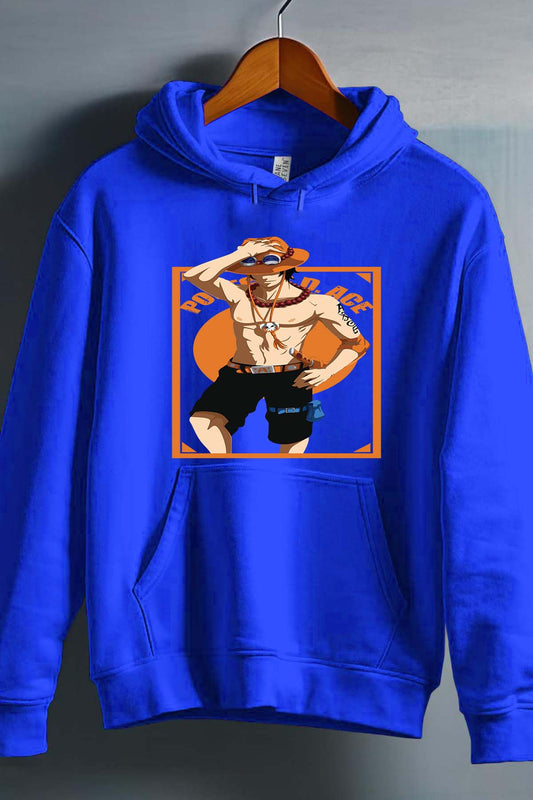 COULEUR:Bleu Roi|Sweat Capuche Homme | Ace Style Bleu Roi