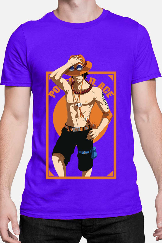 COULEUR:Bleu Roi|T-shirt Homme | Ace Style Bleu Roi