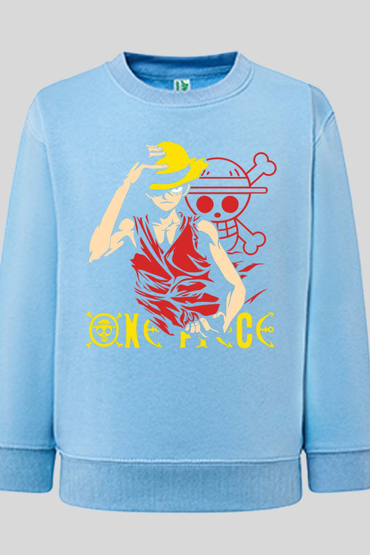 COULEUR:Bleu Ciel|Sweat Col Rond Garçon | Anchor Spirit Bleu Ciel