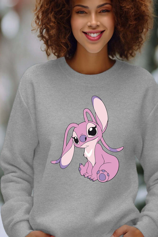 COULEUR:Gris|Sweat Col Rond Femme | Angel 1 Gris