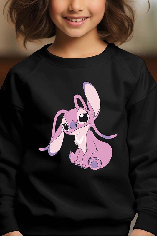 COULEUR:Noir|Sweat Col Rond Fille | Angel 1 Noir