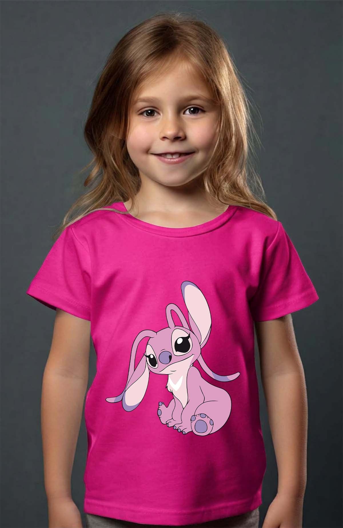 COULEUR:Fuchsia|T-shirt Fille | Angel 1 Fuchsia