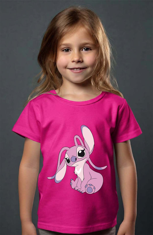 COULEUR:Fuchsia|T-shirt Fille | Angel 1 Fuchsia