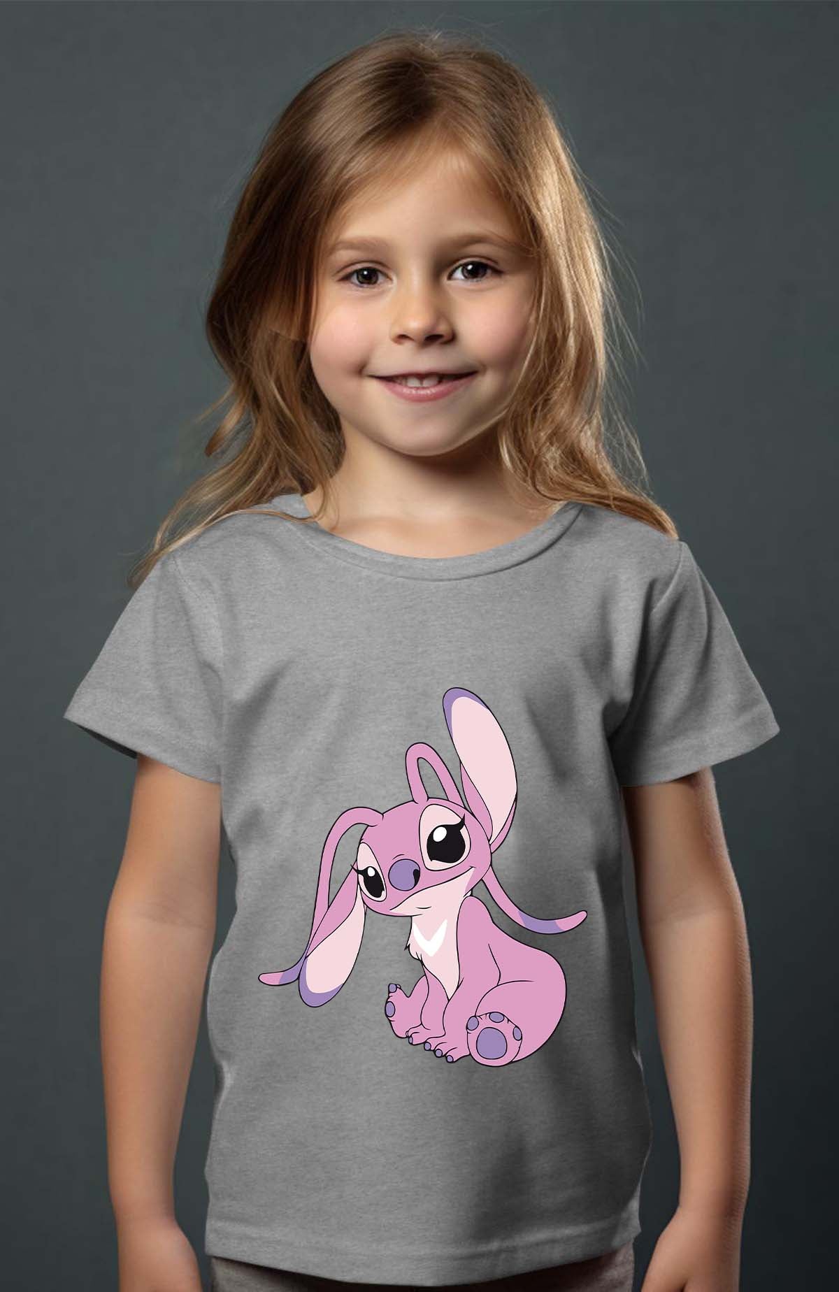 COULEUR:Gris|T-shirt Fille | Angel 1 Gris