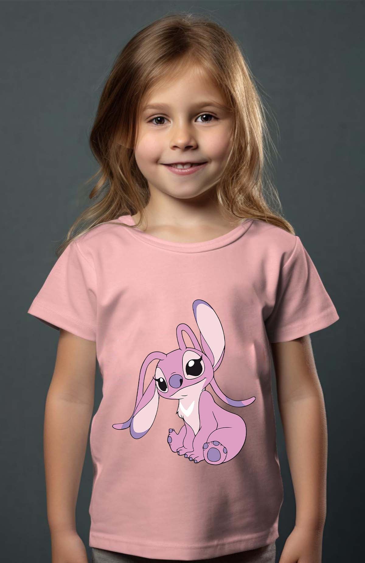 COULEUR:Rose|T-shirt Fille | Angel 1 Rose