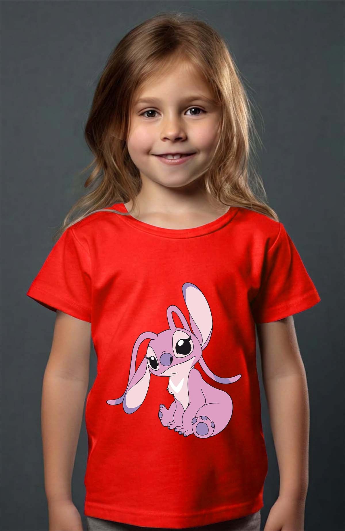 COULEUR:Rouge|T-shirt Fille | Angel 1 Rouge