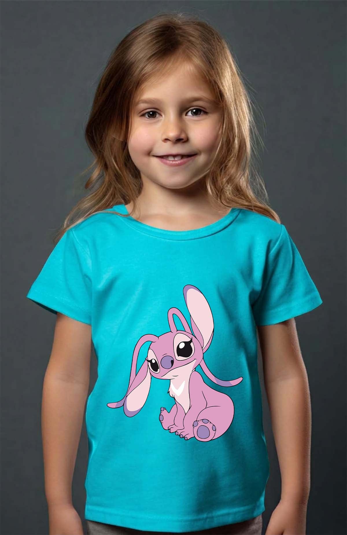 COULEUR:Turquoise|T-shirt Fille | Angel 1 Turquoise