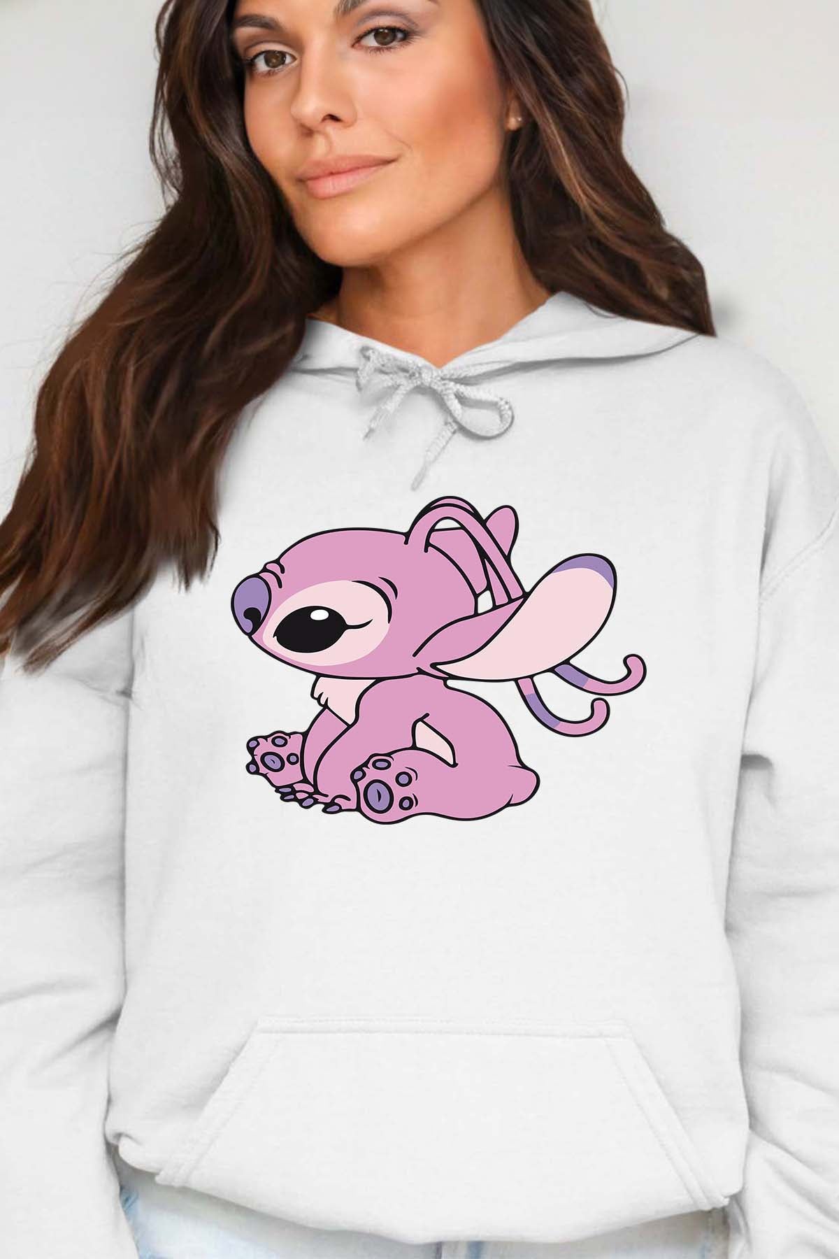 COULEUR:Blanc|Sweat Capuche Femme | Angel 2 Blanc
