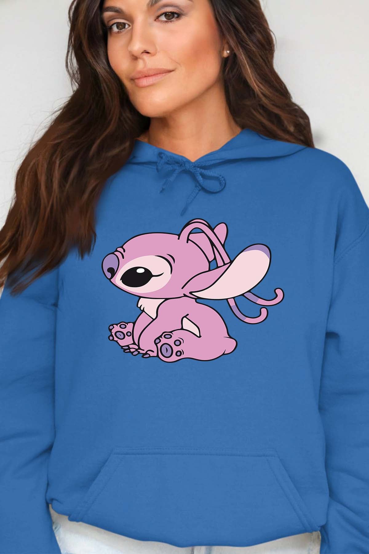 COULEUR:Bleu Roi|Sweat Capuche Femme | Angel 2 Bleu Roi