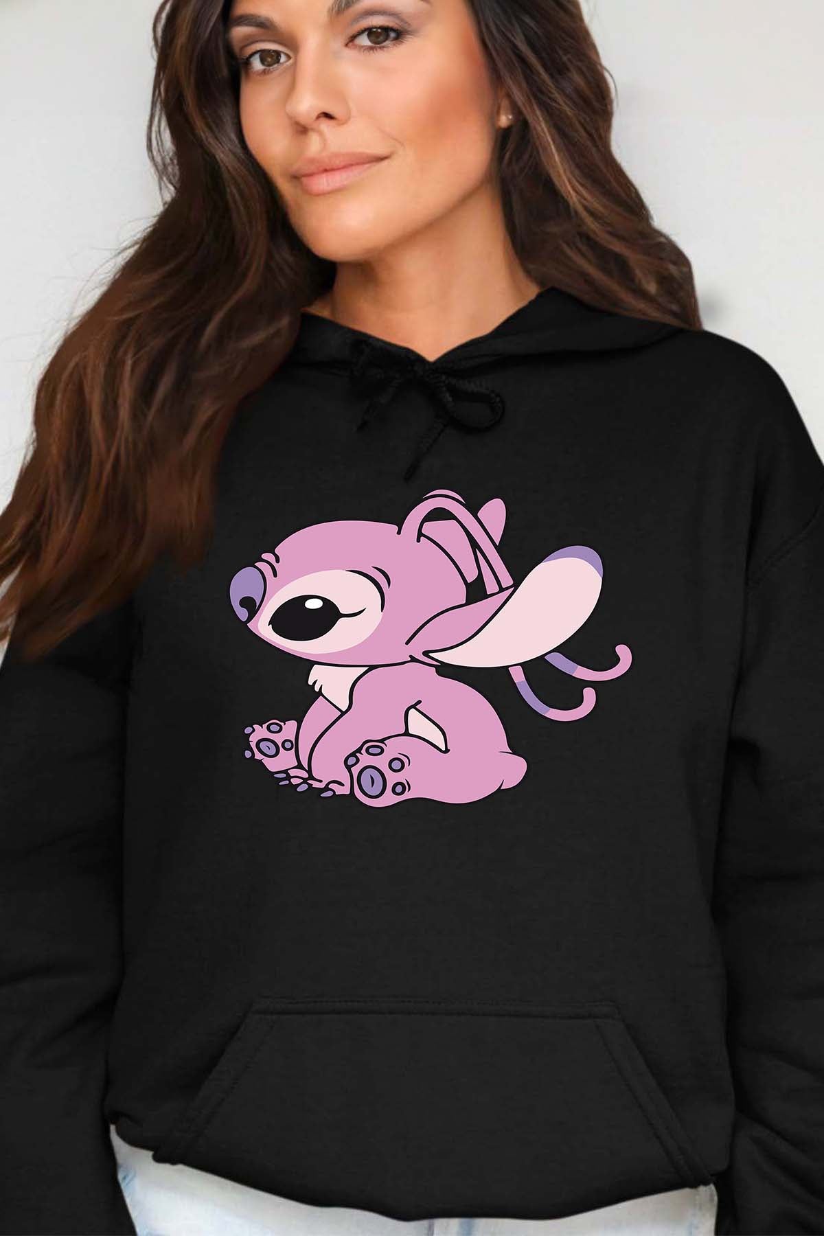 COULEUR:Noir|Sweat Capuche Femme | Angel 2 Noir
