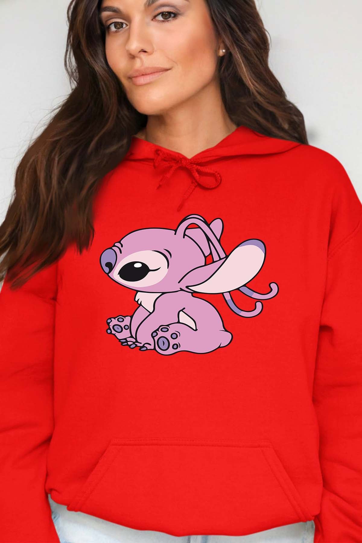 COULEUR:Rouge|Sweat Capuche Femme | Angel 2 Rouge